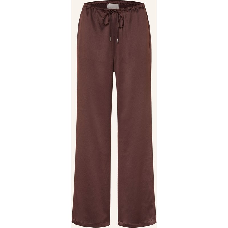 Juvia Marlenehose Florens Aus Satin rot