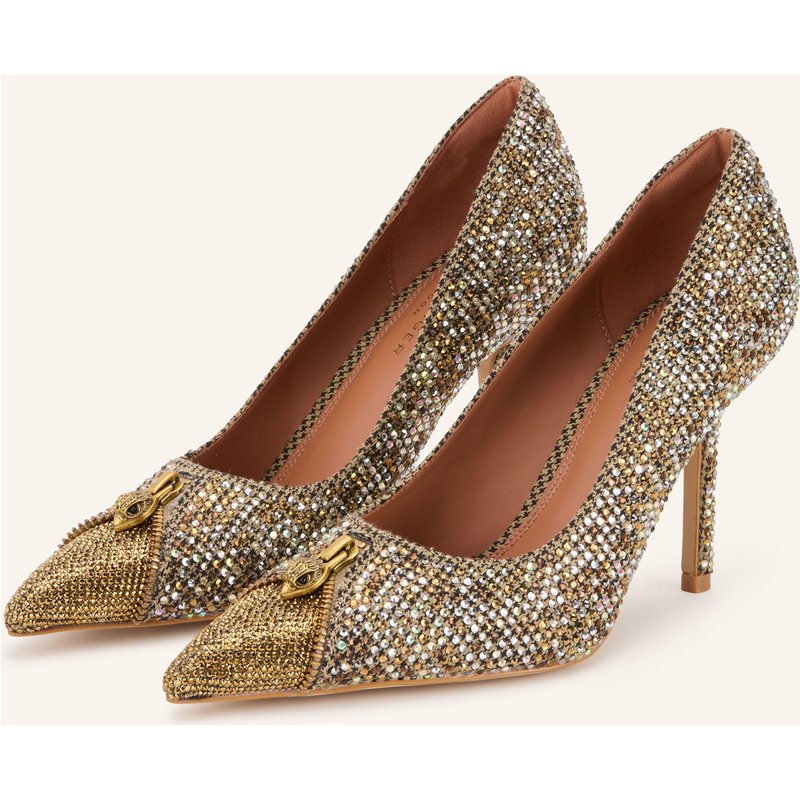 Kurt Geiger Pumps Zip Court Mit Schmucksteinen gold