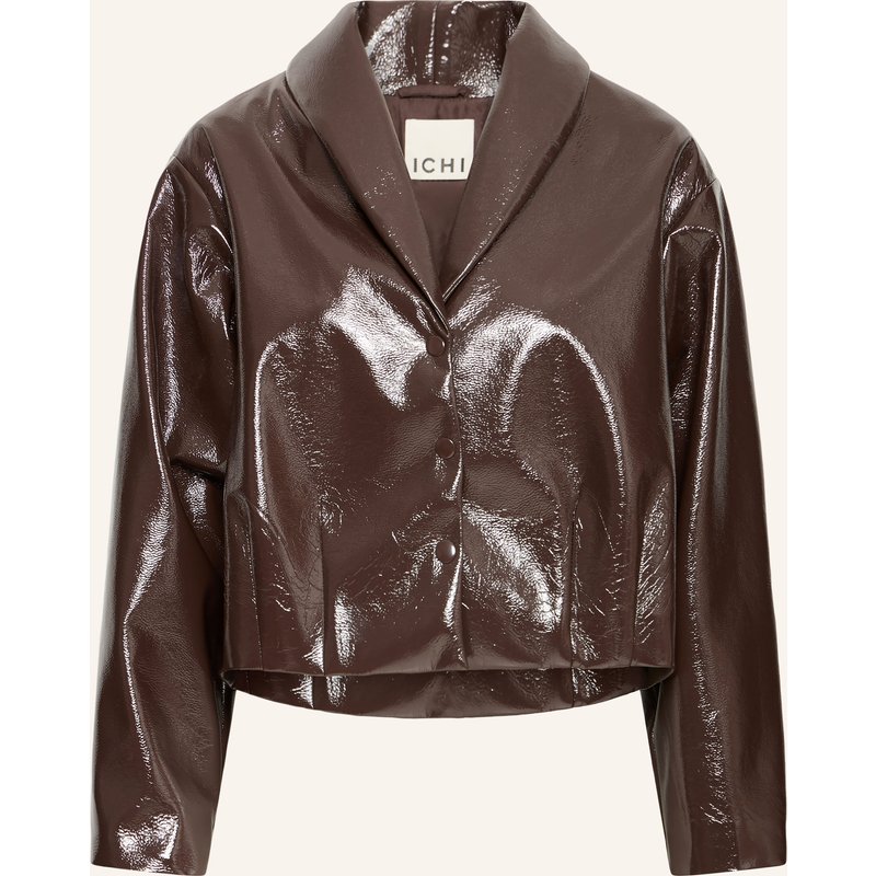 Ichi Jacke Ihluned In Lederoptik braun