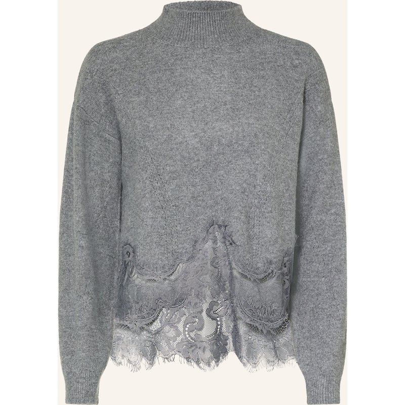 Guess Pullover Hayden Mit Spitze grau