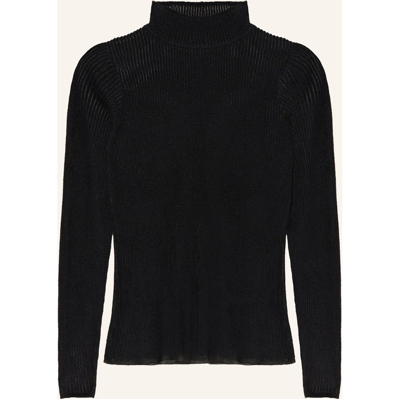 Boss Longsleeve Felvettina Aus Samt schwarz