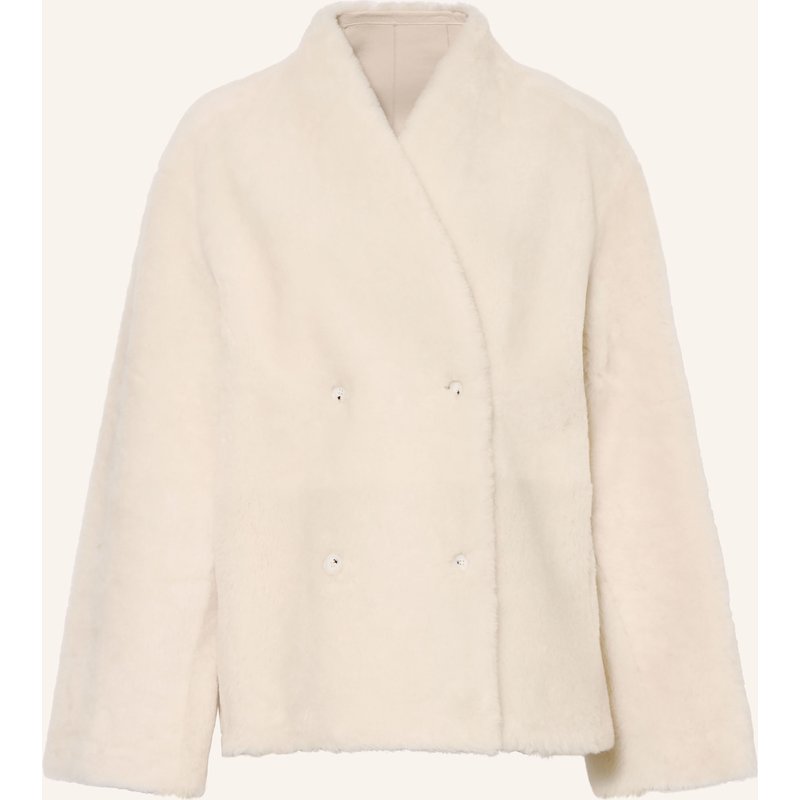 Loulou De Saison Lederjacke Catherine Zum Wenden weiss