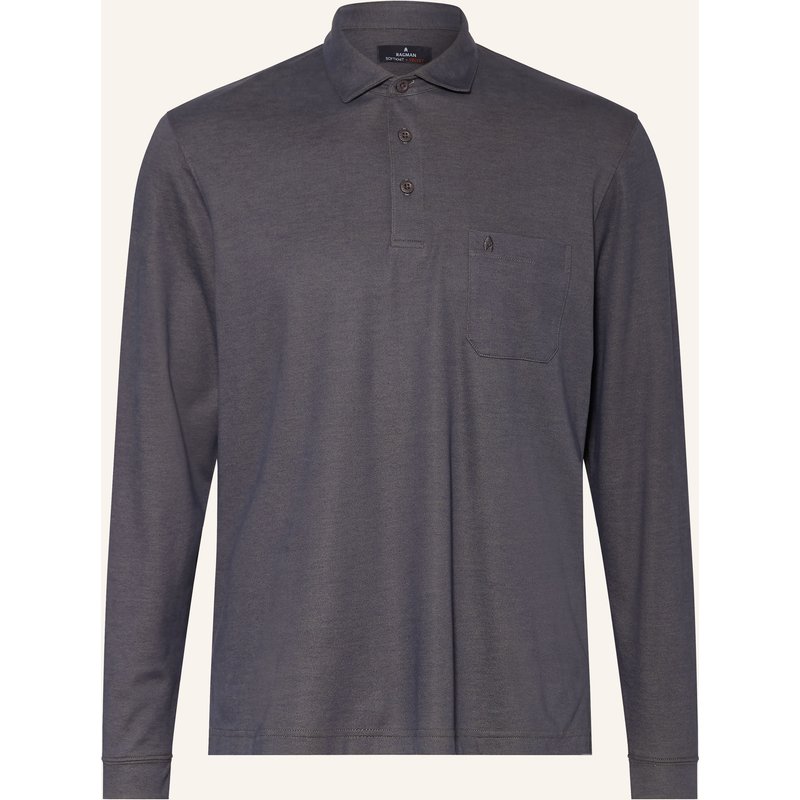 Ragman Piqué-Poloshirt braun