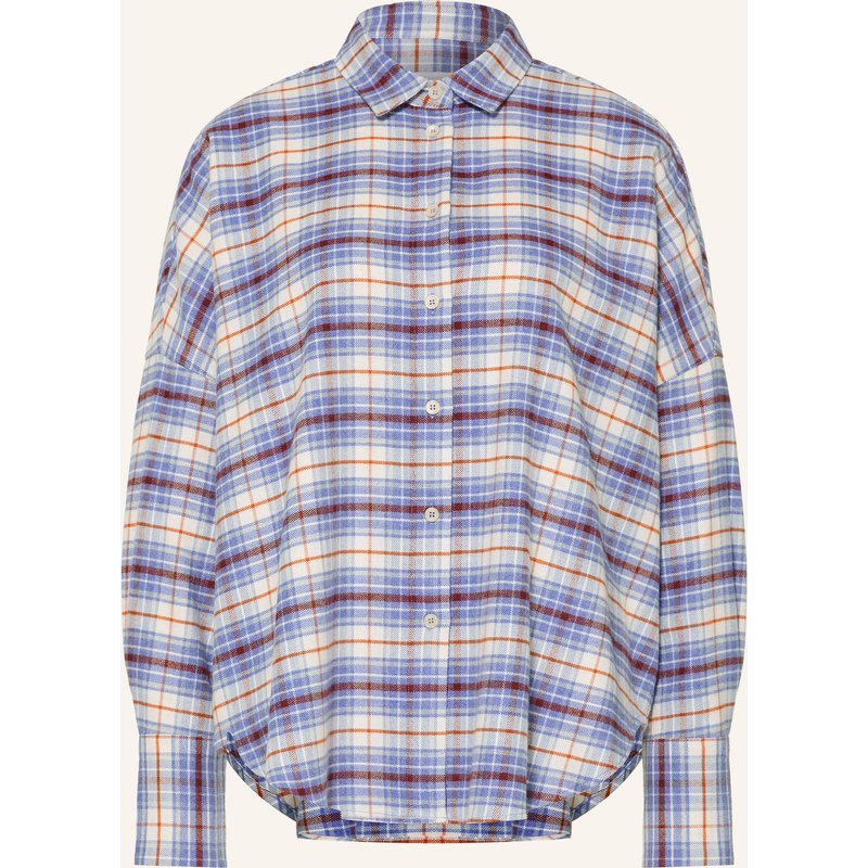 Robert Friedman Oversized-Hemdbluse Caryl Aus Flanell blau