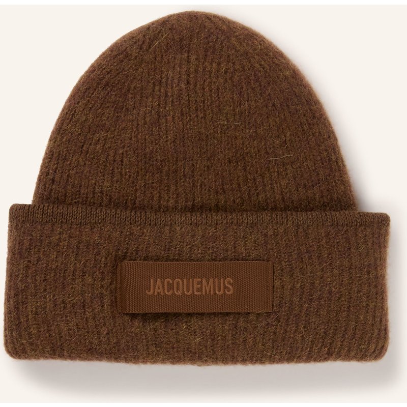 Jacquemus Mütze Le Bonnet Gros Grain Mit Alpaka braun