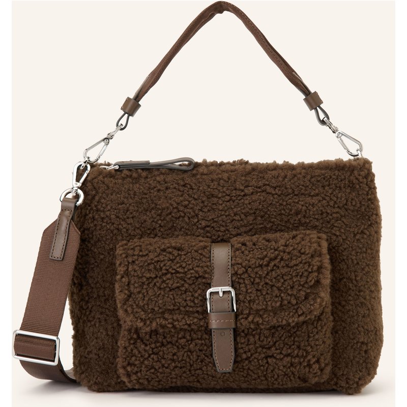 Marc O'polo Schultertasche Aus Teddyfell braun