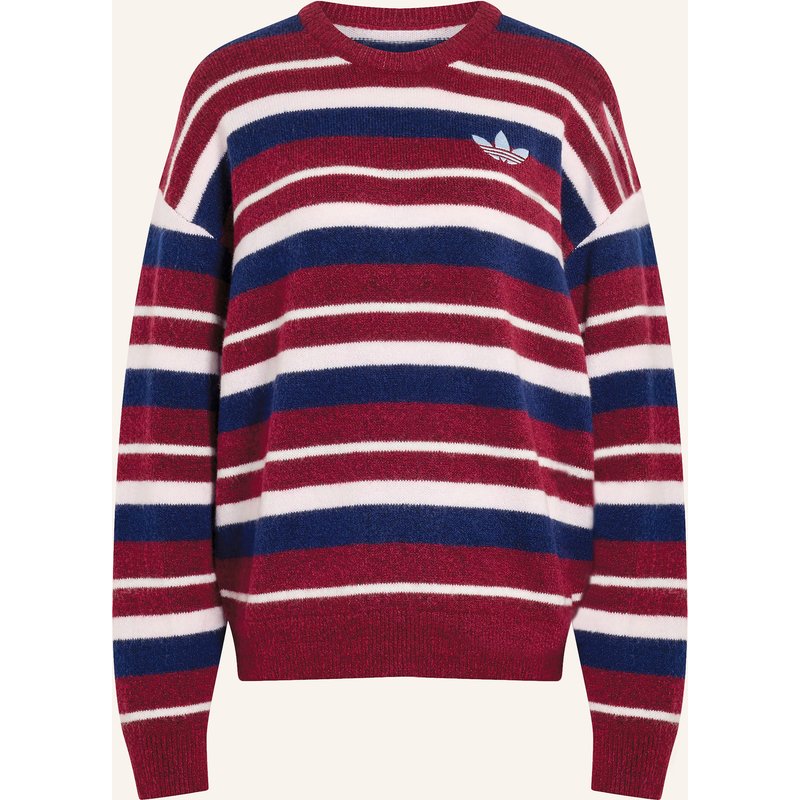 Adidas Originals Pullover Knit Essentials Striped Crew rot