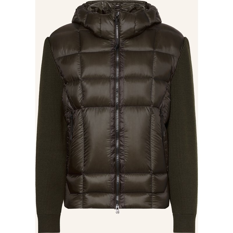 C.P. Company Daunenjacke Im Materialmix Mit Merinowolle gruen