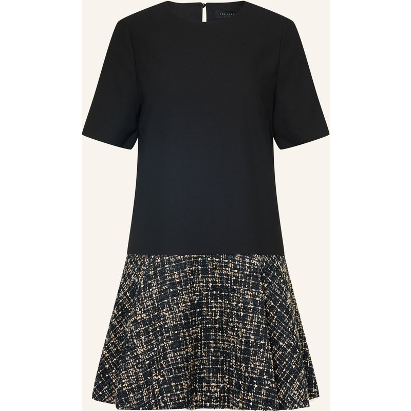 Ted Baker Kleid Ummid Im Materialmix schwarz