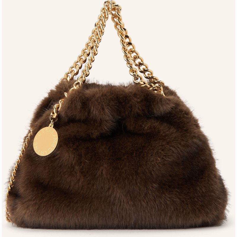 Stella Mccartney Umhängetasche Falabella Mini Aus Kunstfell braun