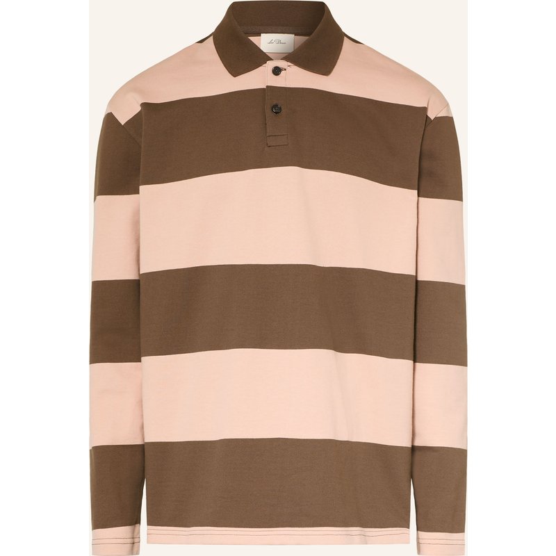 Les Deux Jersey-Poloshirt Loose Fit braun