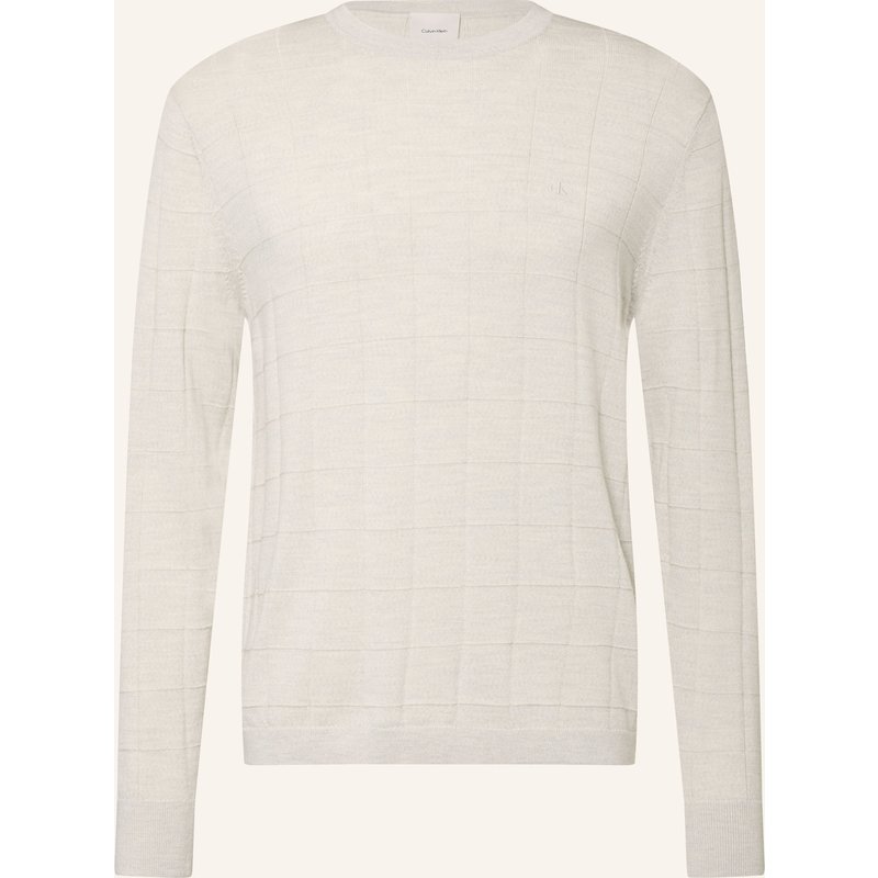 Calvin Klein Pullover Aus Merinowolle weiss