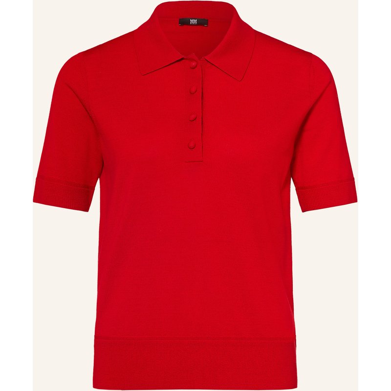 Riani Strick-Poloshirt Aus Merinowolle rot