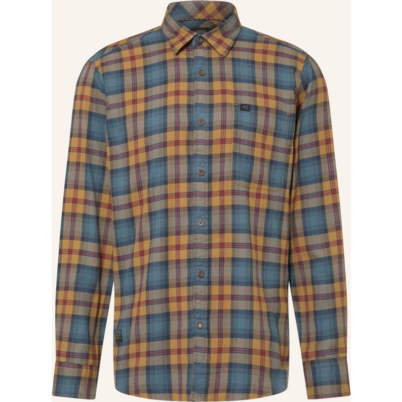 Camel Active Flanellhemd Regular Fit blau