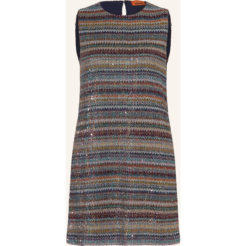 Missoni Strickkleid Mit Pailletten Und Glitzergarn grau