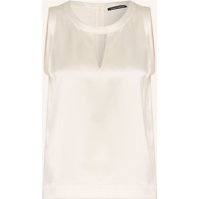 Luisa Cerano Blusentop Aus Satin weiss