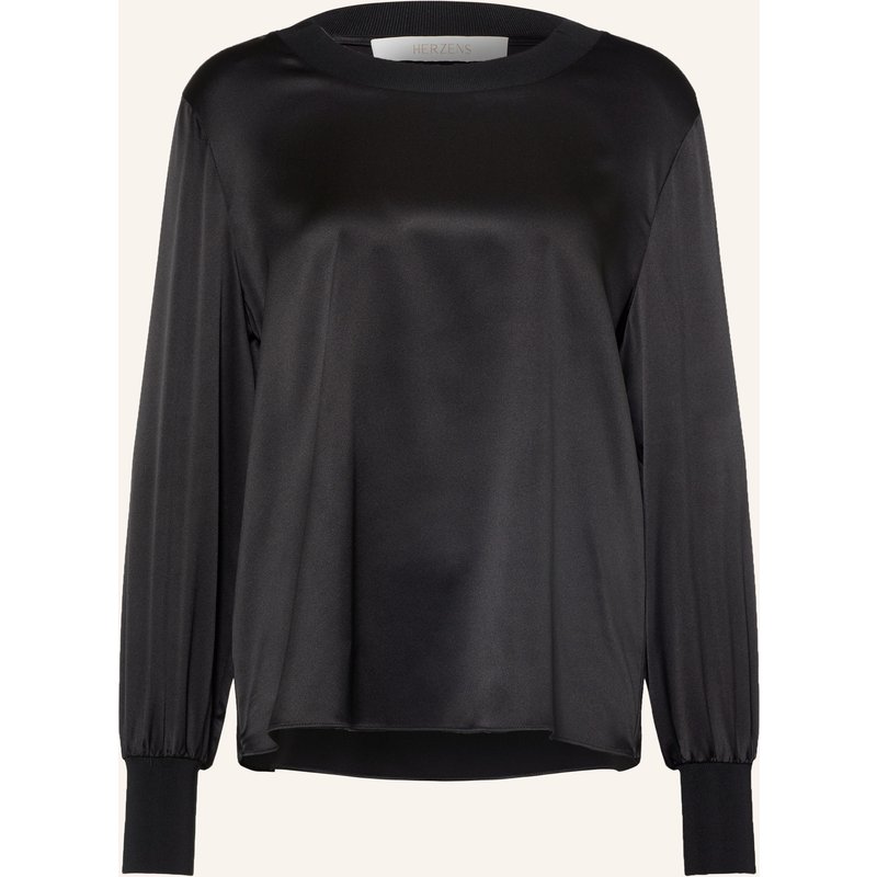 Herzens Blusenshirt Elena Mit Seide schwarz