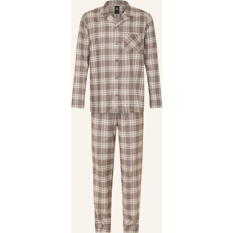 Calida Schlafanzug Relax Flannel Mood Aus Flanell braun