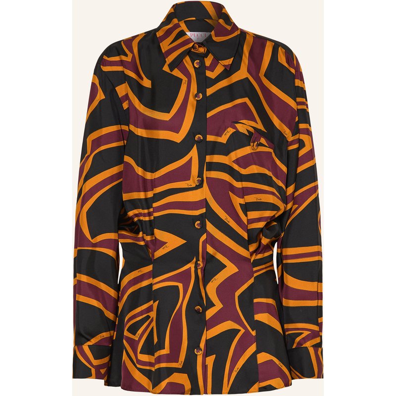 Pucci Hemdblusenkleid Aus Seide rot