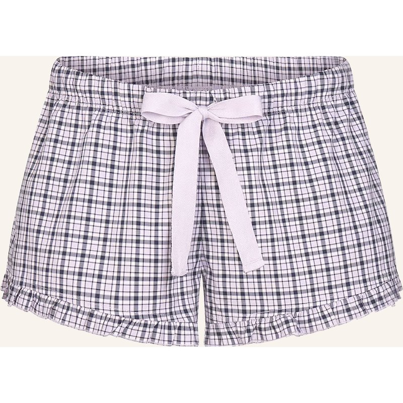 Skims Lounge-Shorts Cotton Poplin Sleep Mit Rüschen blau
