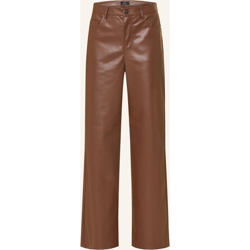 Monari Hose In Lederoptik braun