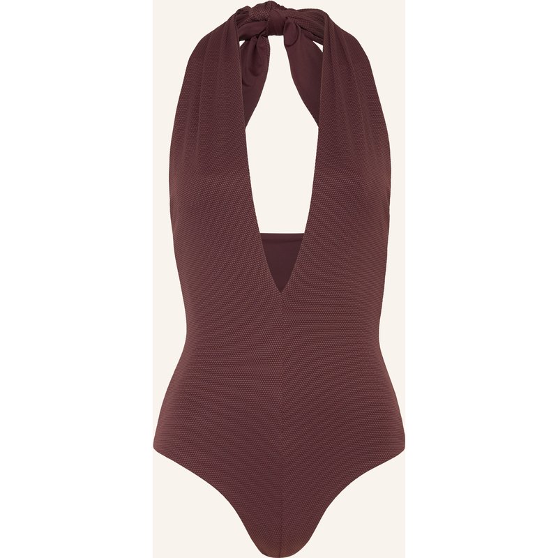 Mymarini Neckholder-Badeanzug braun