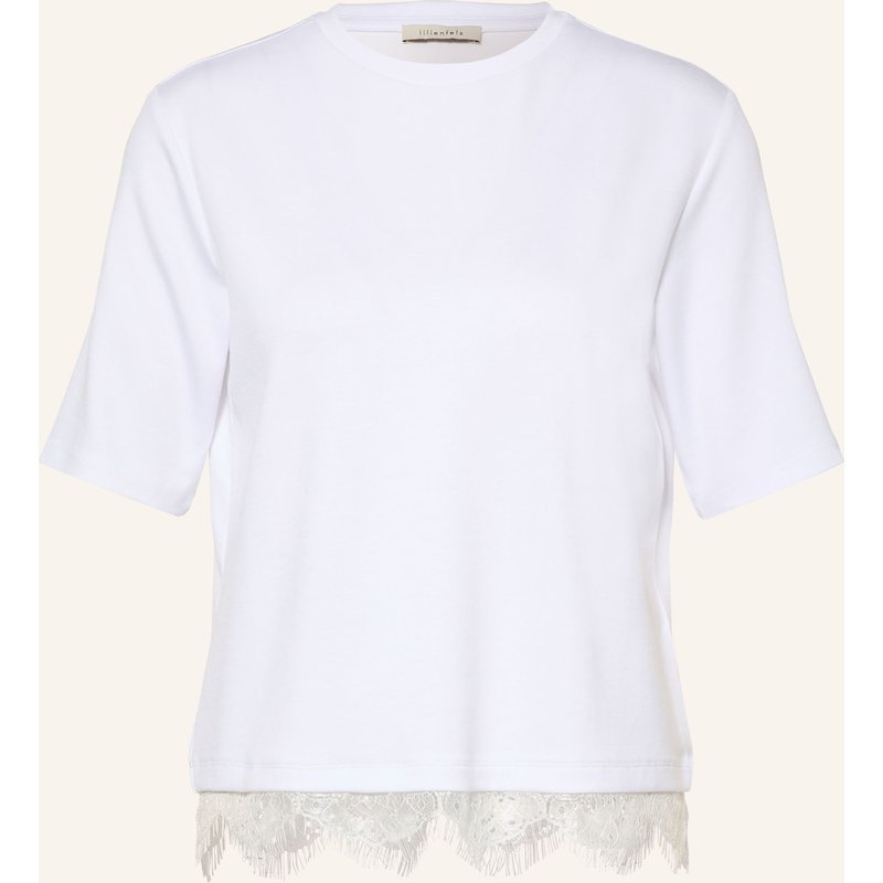 Lilienfels T-Shirt Mit Spitze weiss