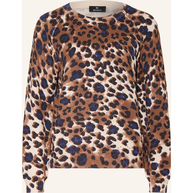 Monari Pullover Mit Schmucksteinen braun