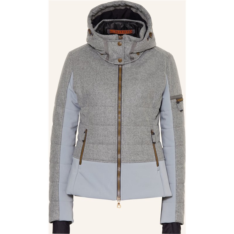 Frauenschuh Skijacke Rosaliemulti Im Materialmix grau