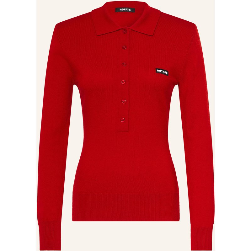 Rotate Strick-Poloshirt rot