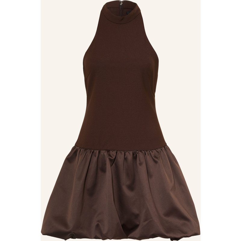 Rotate Cocktailkleid Im Materialmix braun