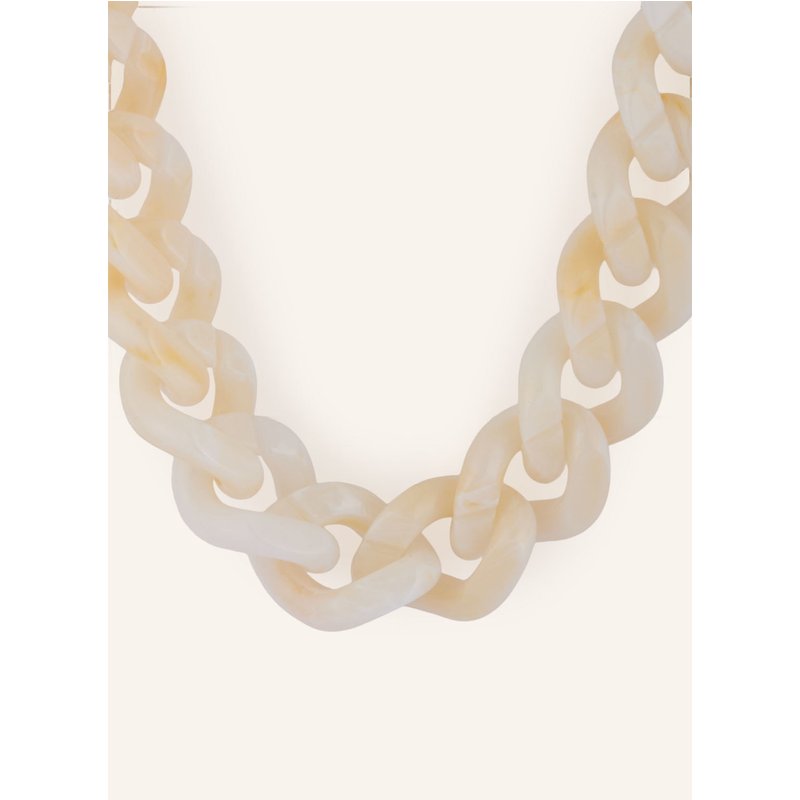 Vanessa Baroni Halskette Flat Chain weiss