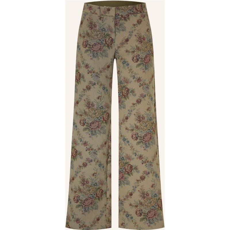 Ba&Sh Marlenehose Remea Aus Jacquard gruen