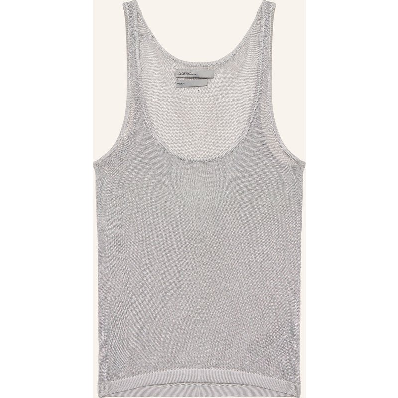 Allsaints Stricktop Silvi Mit Glitzergarn grau