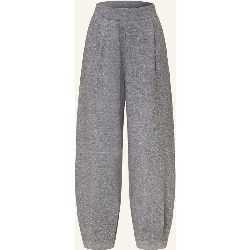 Sandro Strickhose Mit Schmucksteinen grau