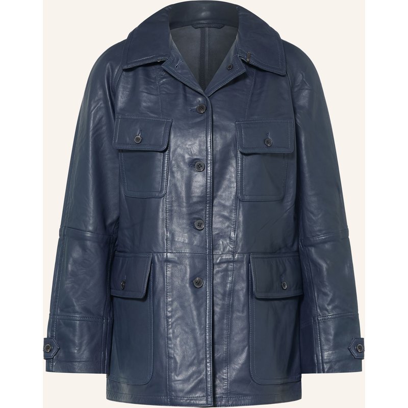 Allsaints Lederjacke Roiya blau