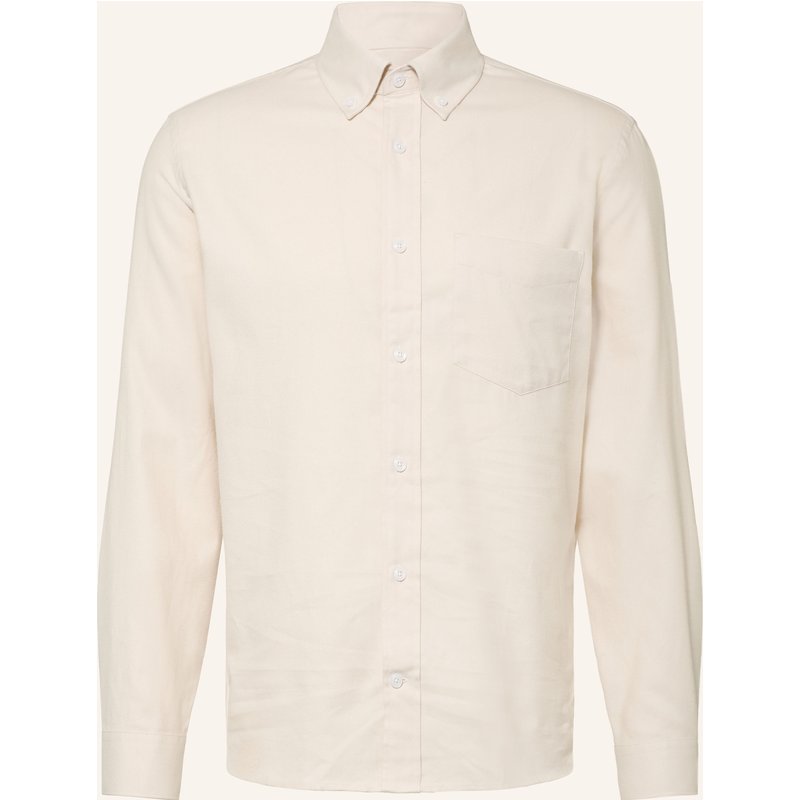 Reiss Flanellhemd Hunt Extra Slim Fit weiss