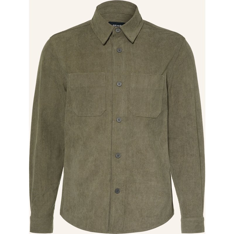 Reiss Cord-Overshirt Townie gruen