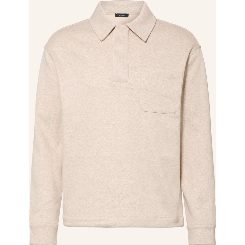Reiss Sweat-Poloshirt Gray beige