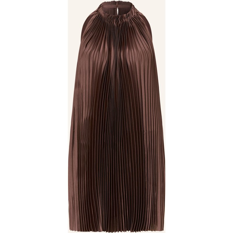 Reiss Plisseekleid Astrid braun