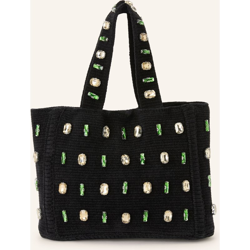 Sandro Handtasche Mit Schmucksteinen schwarz