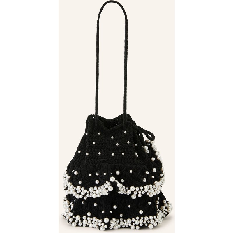 Sandro Handtasche Mit Schmuckperlen schwarz