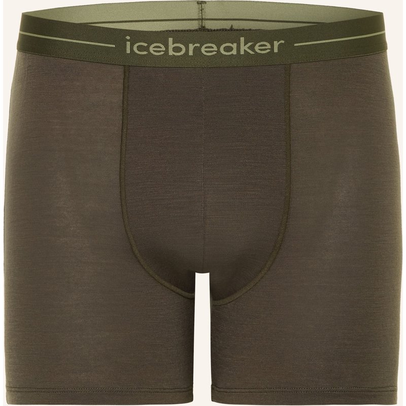 Icebreaker Funktionswäsche-Boxershorts Anatomica Aus Merinowolle gruen