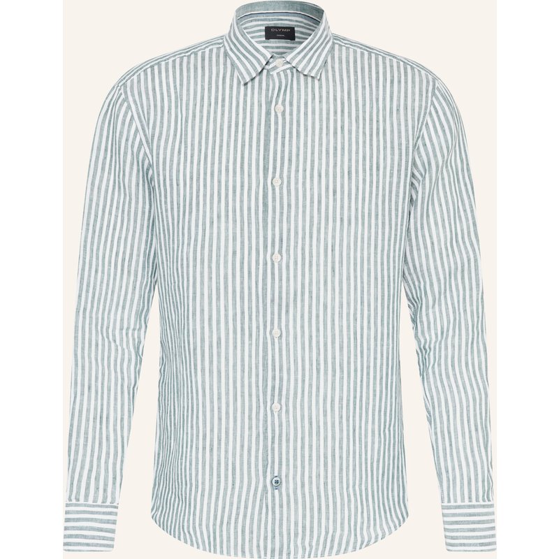 Olymp Leinenhemd Casual Modern Fit gruen