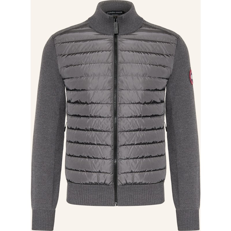 Canada Goose Strickjacke Hybrdige Im Materialmix grau