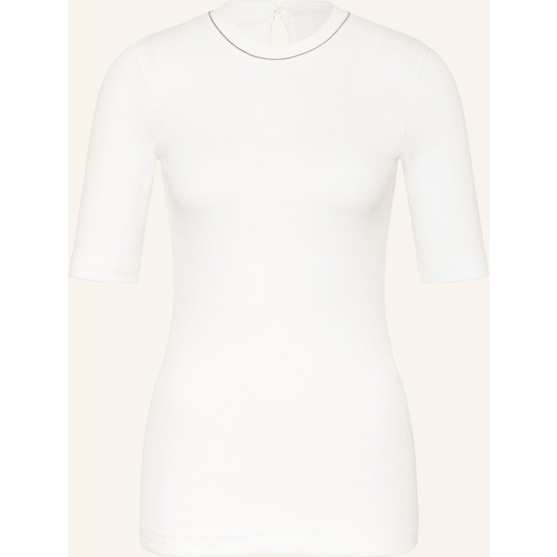 Brunello Cucinelli Strickshirt Mit Perlenbesatz weiss