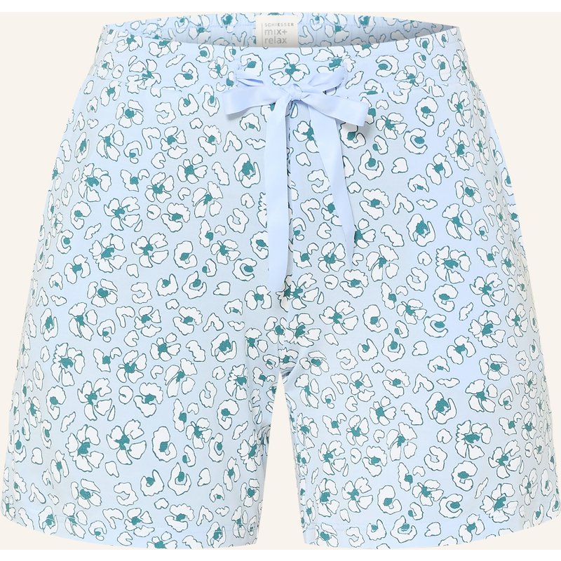 Schiesser Schlafshorts Mix+Relax blau