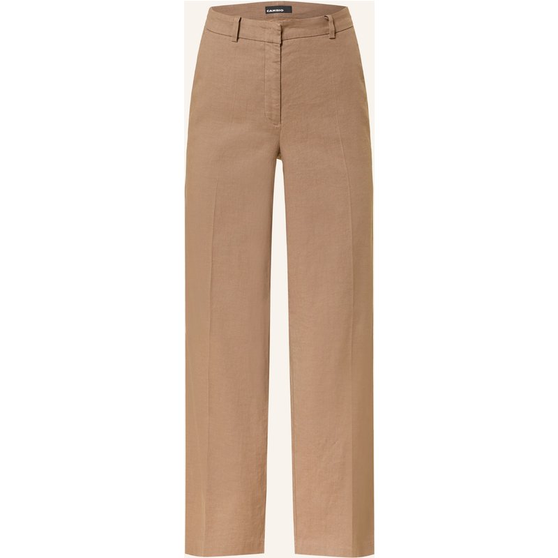 Cambio Marlenehose Mira Mit Leinen braun