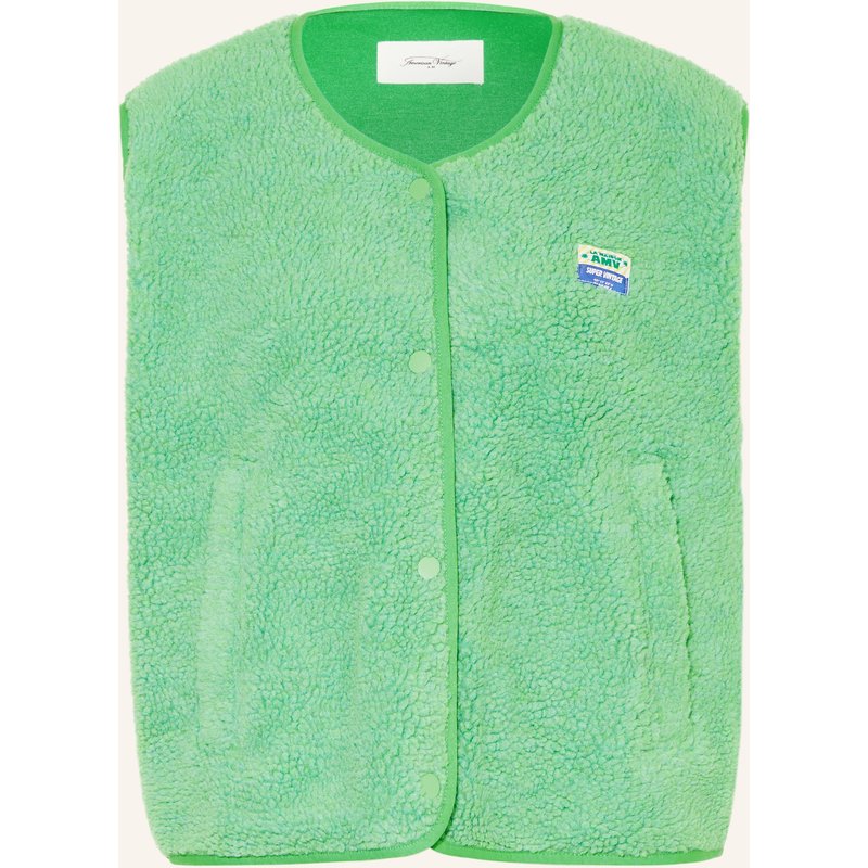 American Vintage Teddyfell-Weste gruen