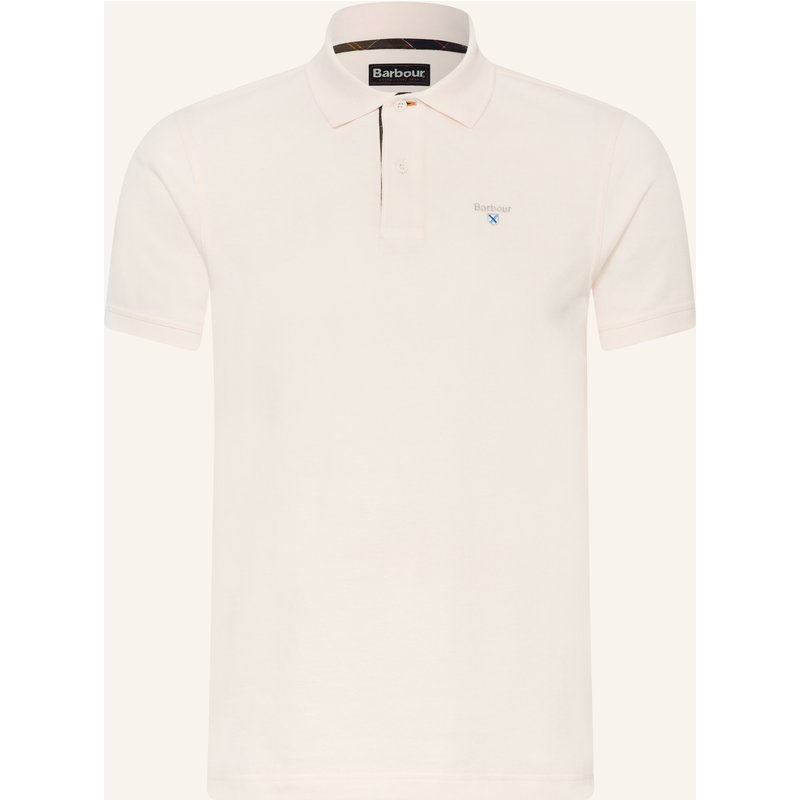 Barbour Piqué-Poloshirt weiss